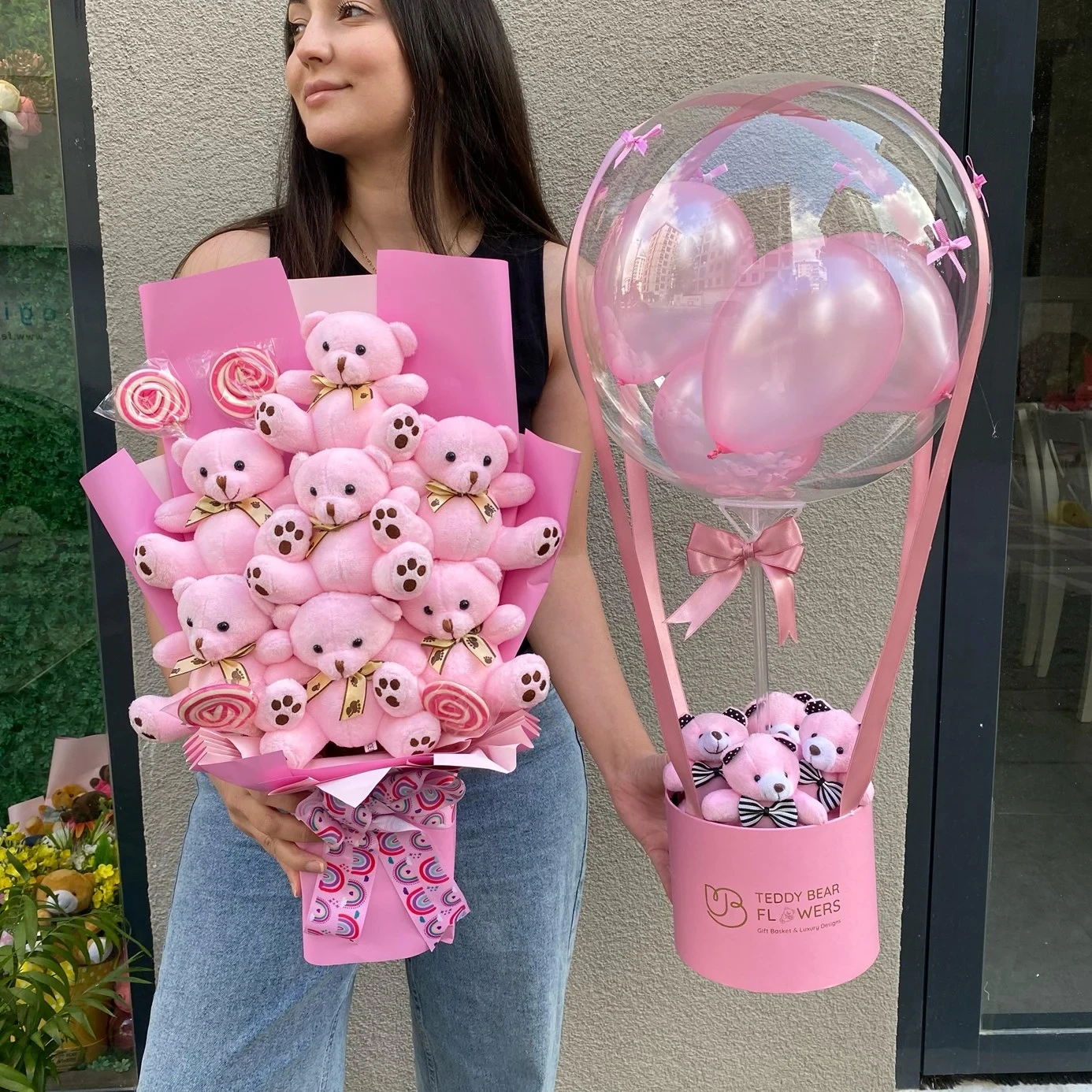 Yenidoğan Ayıcıklı Bebek Hediyesi Balon Kutusu Seti