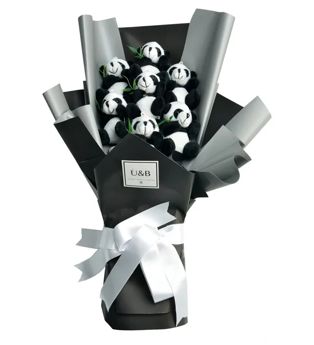Pretty Panda Teddy Bear Flowers