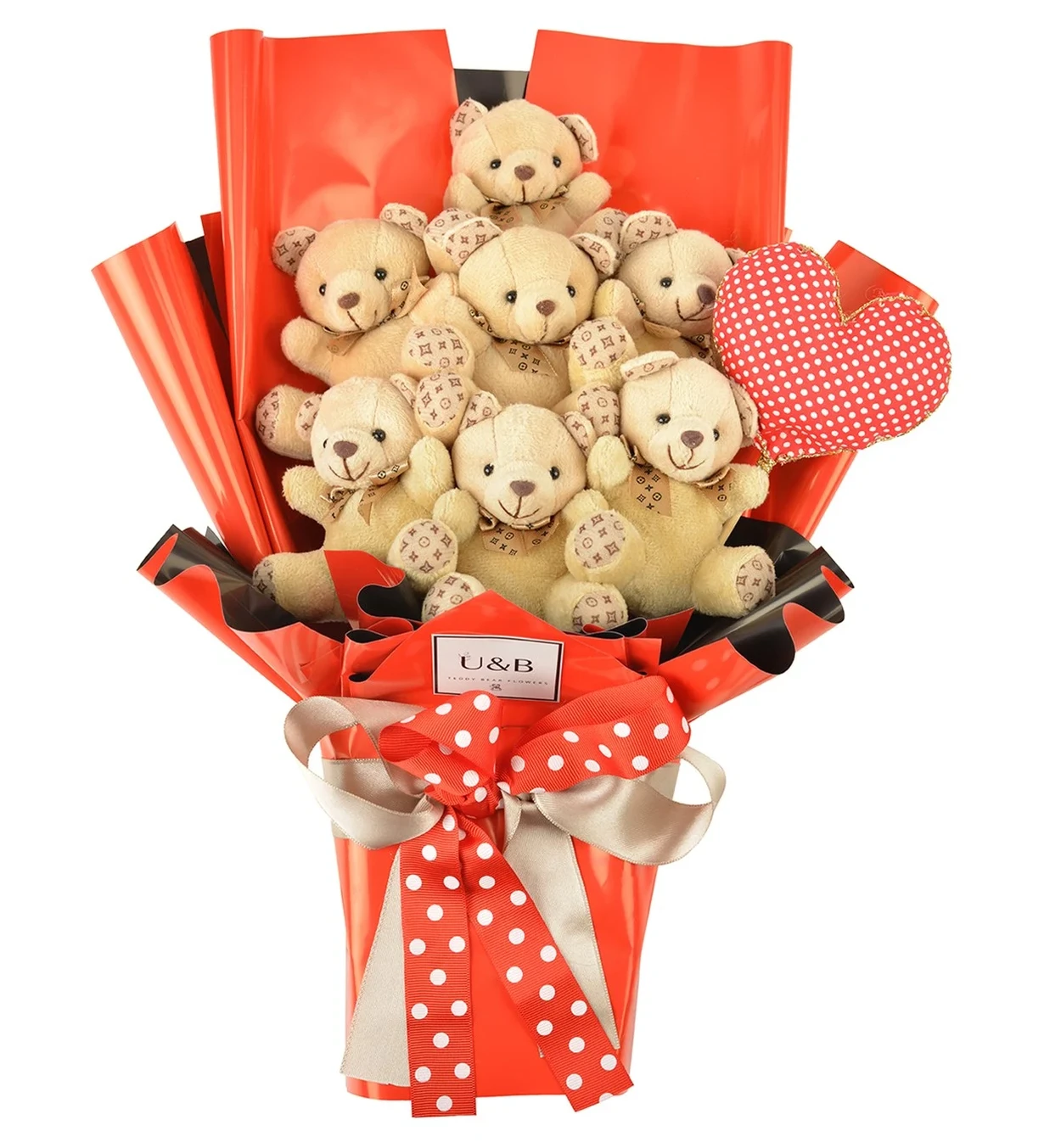 Cute Red Teddy Bear Flowers