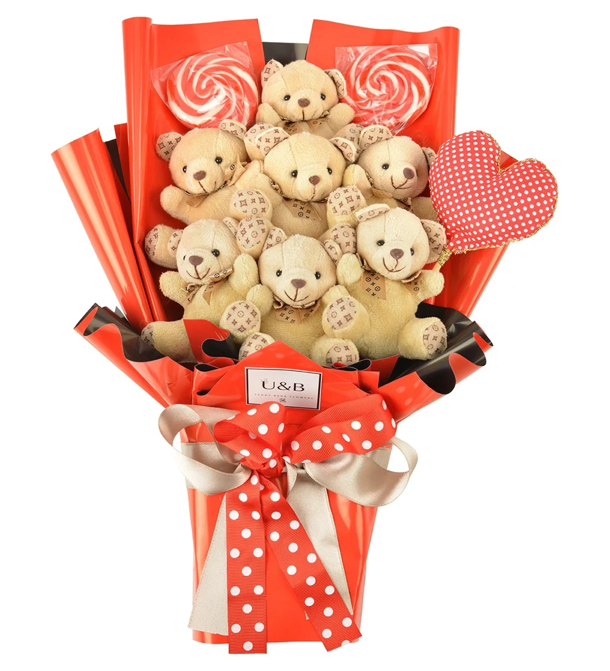 Cute Red Teddy Bear Flowers