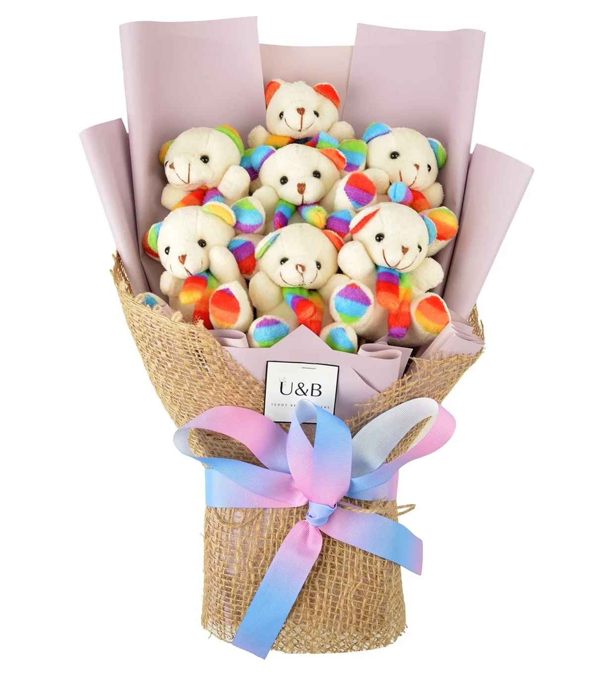 Lilac Colorful Teddy Bear Flowers