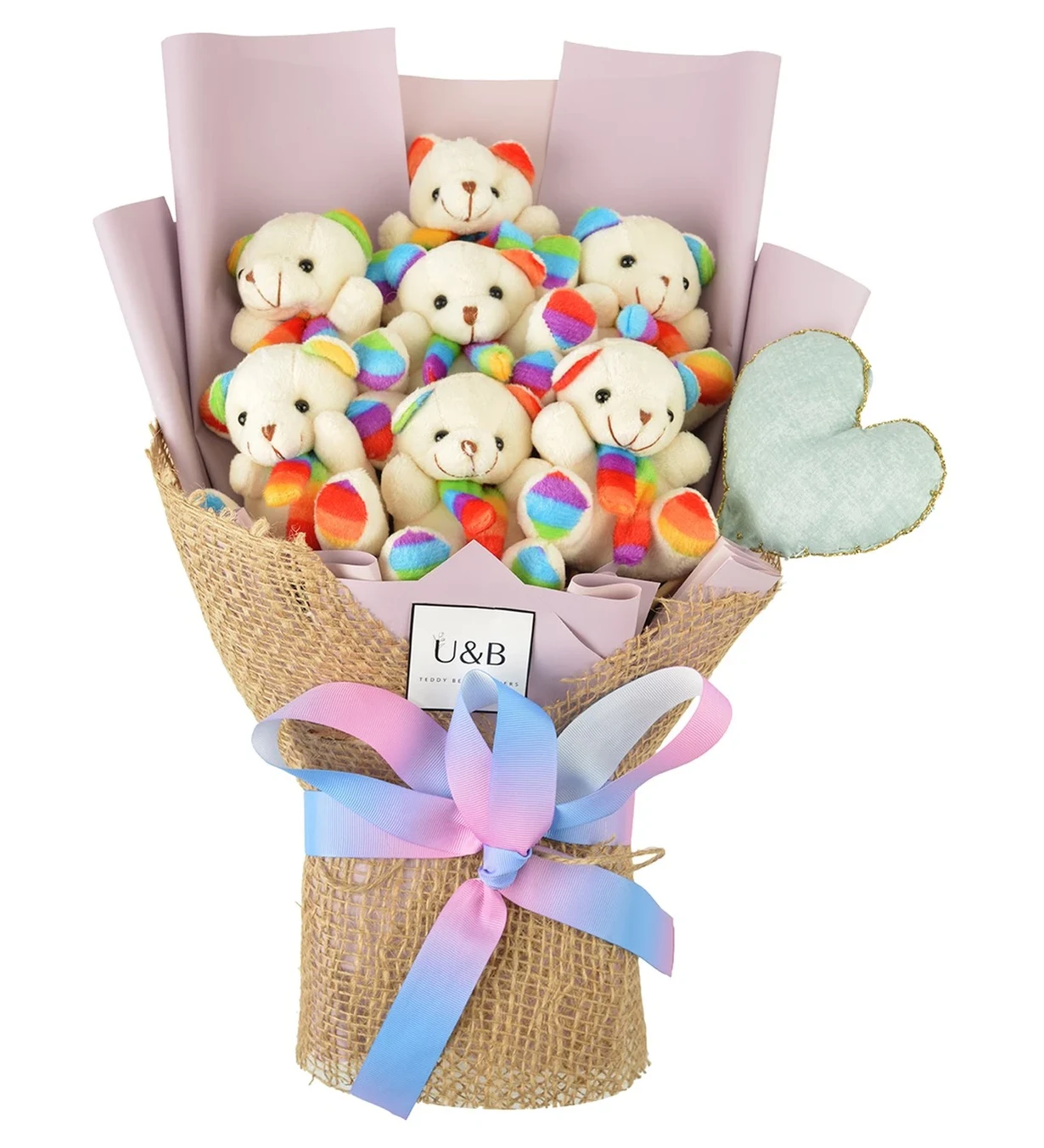 Lilac Colorful Teddy Bear Flowers
