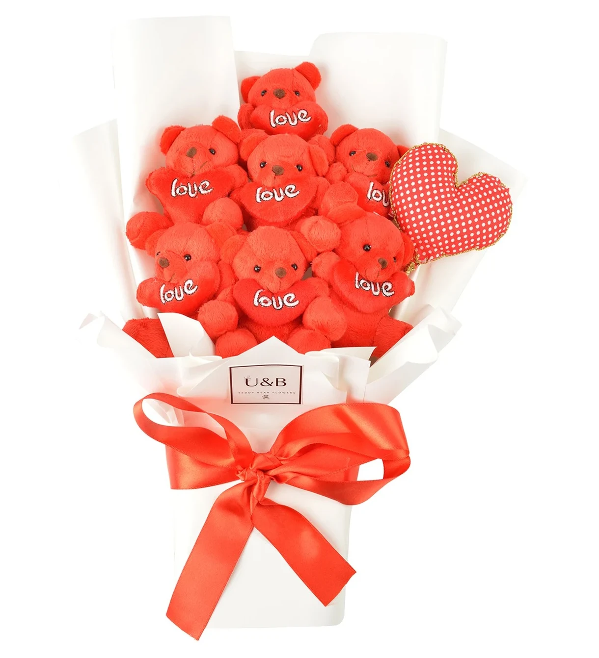 Love Bomb Teddy Bear Flowers