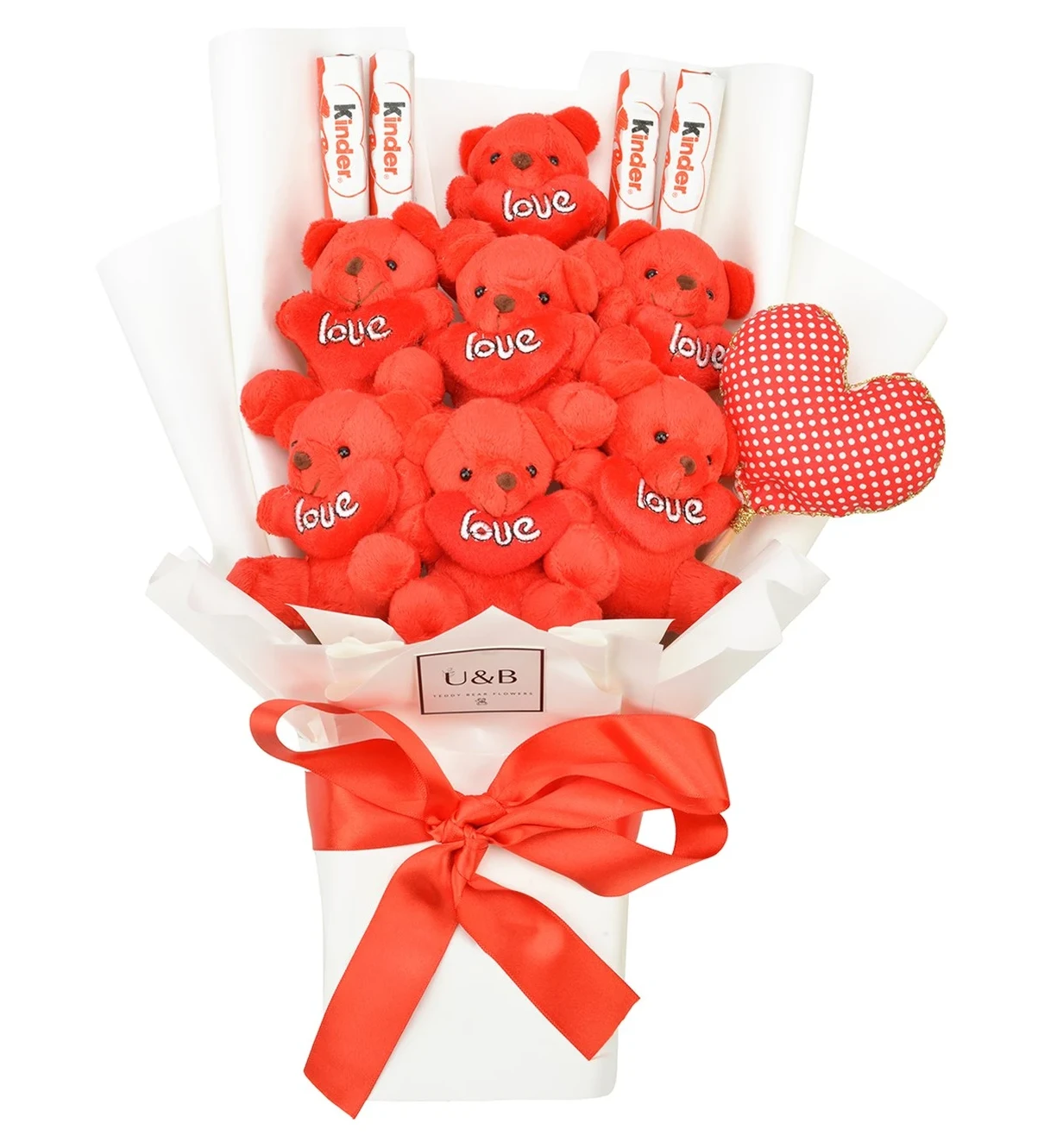 Love Bomb Teddy Bear Flowers
