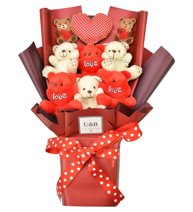 Combo Love Teddy Bear Flowers