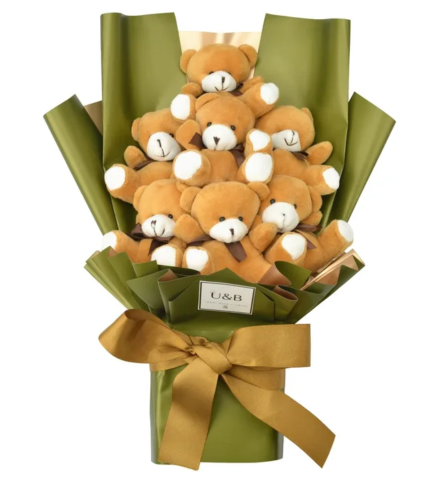Green World Teddy Bear Flowers