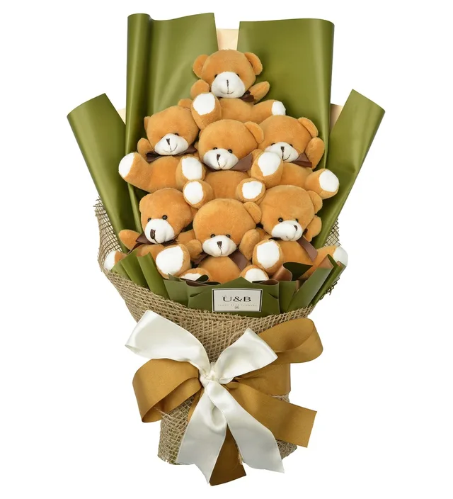 Gracefull Green Teddy Bear Flowers