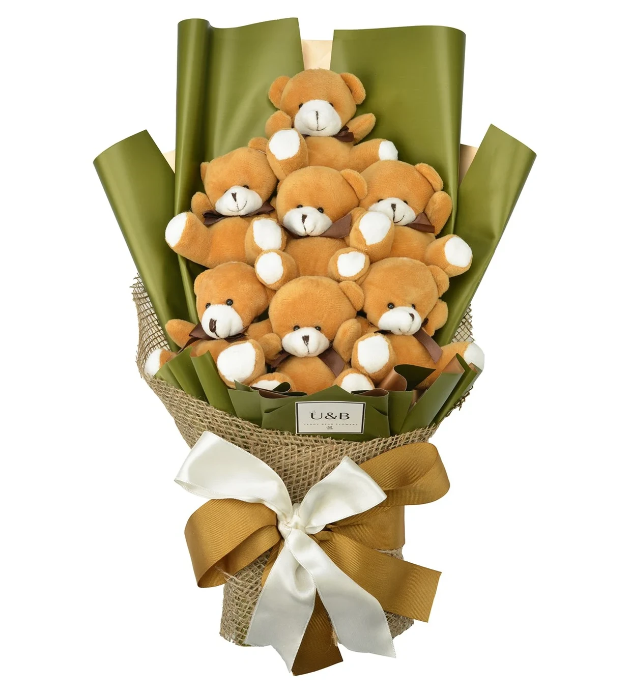 Gracefull Green Teddy Bear Flowers