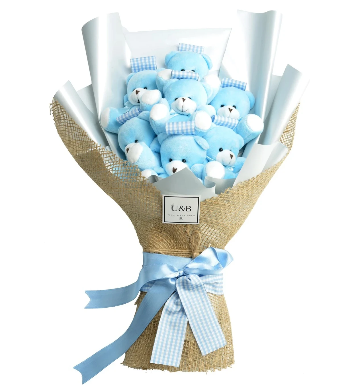 Heaven Blue Teddy Bear Flowers