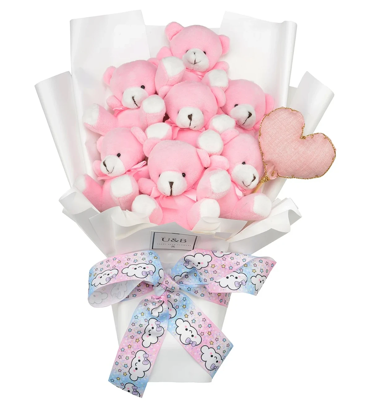 Baby Pink Teddy Bear Flowers