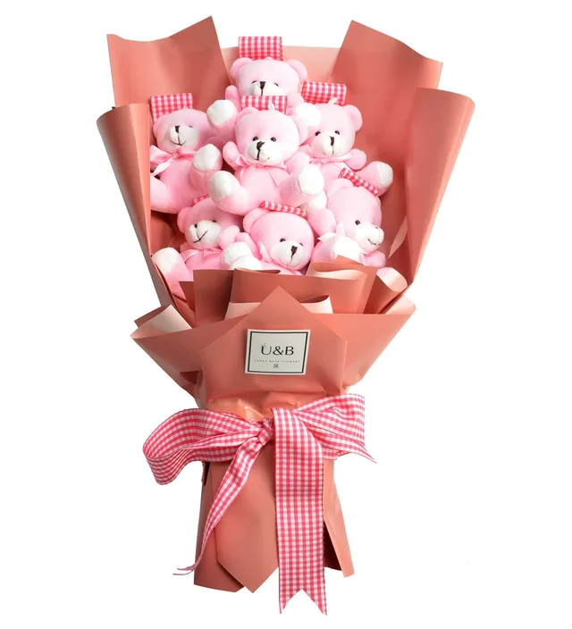 Rose-Pink Teddy Bear Flowers