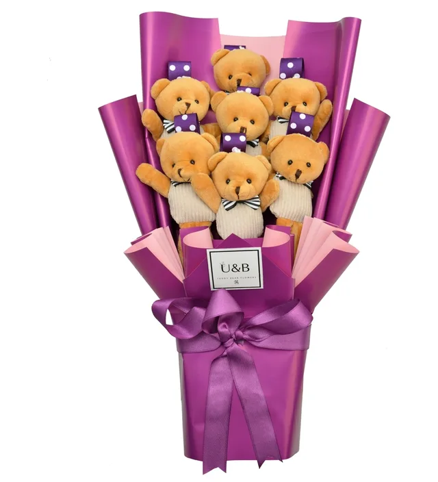 Purple Dream Teddy Bear Flowers