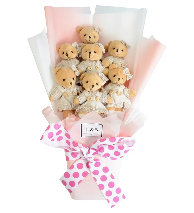 Pinkish Teddy Bear Flowers