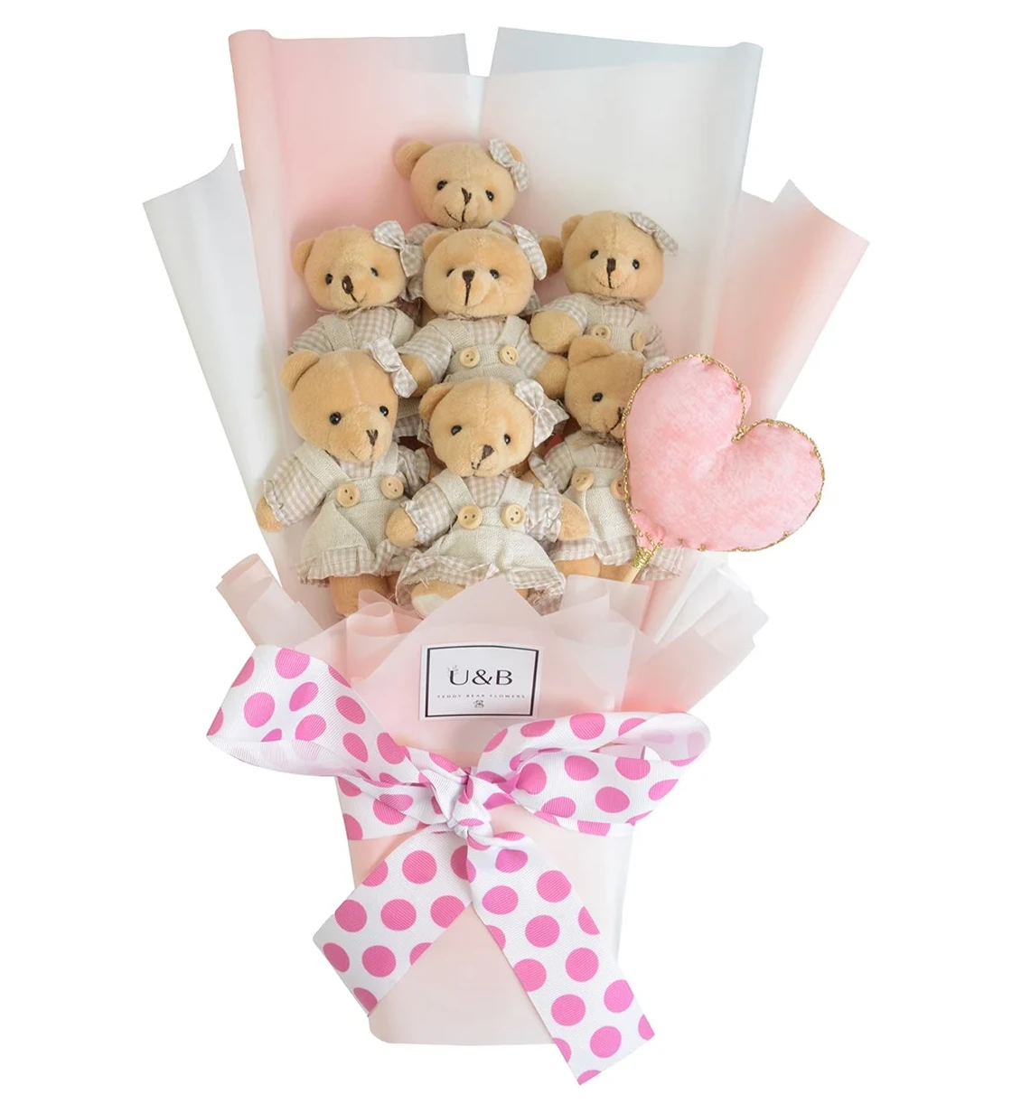 Pinkish Teddy Bear Flowers