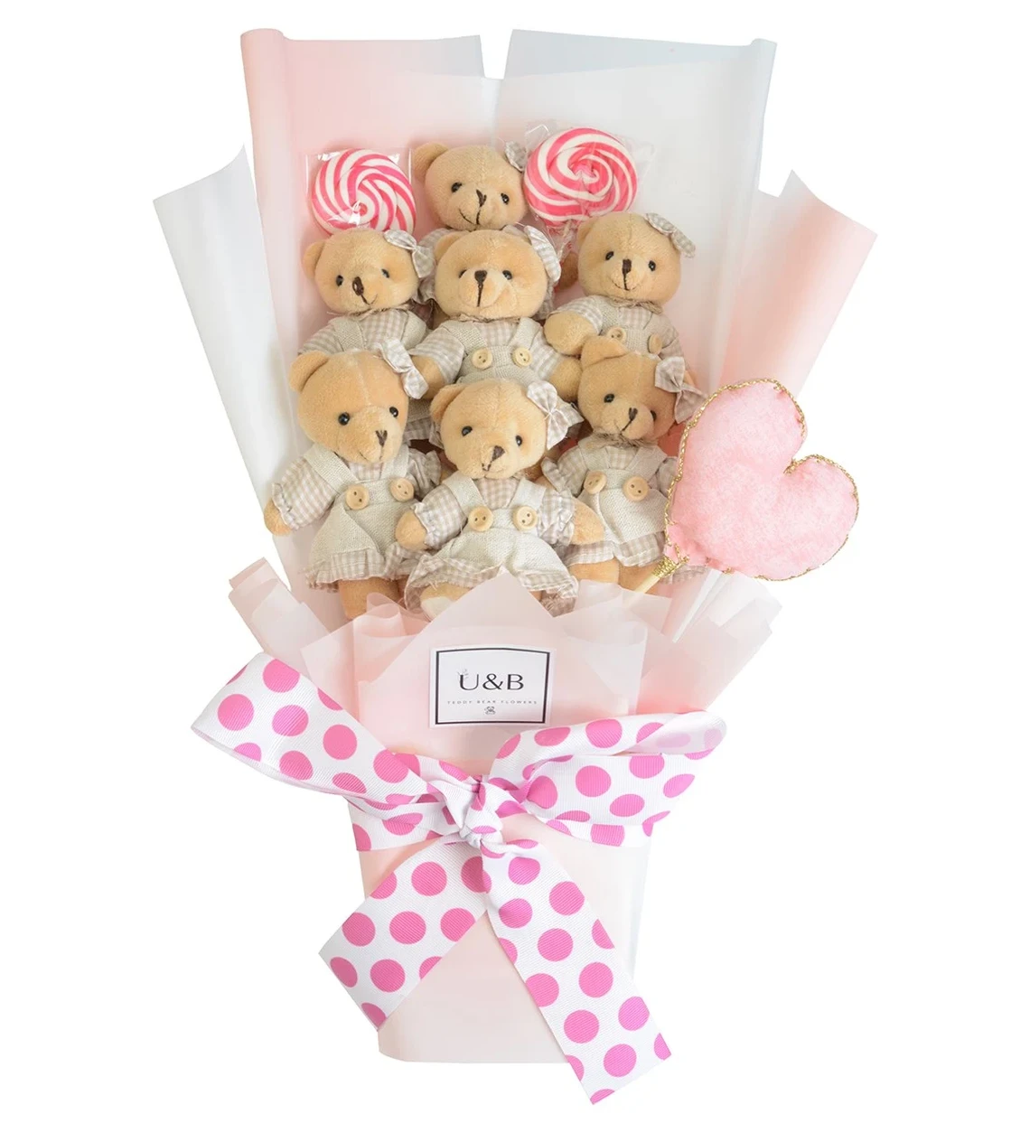 Pinkish Teddy Bear Flowers