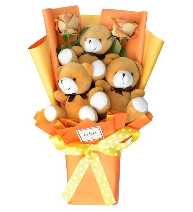 Yellow Floyd Teddy Bear Flowers