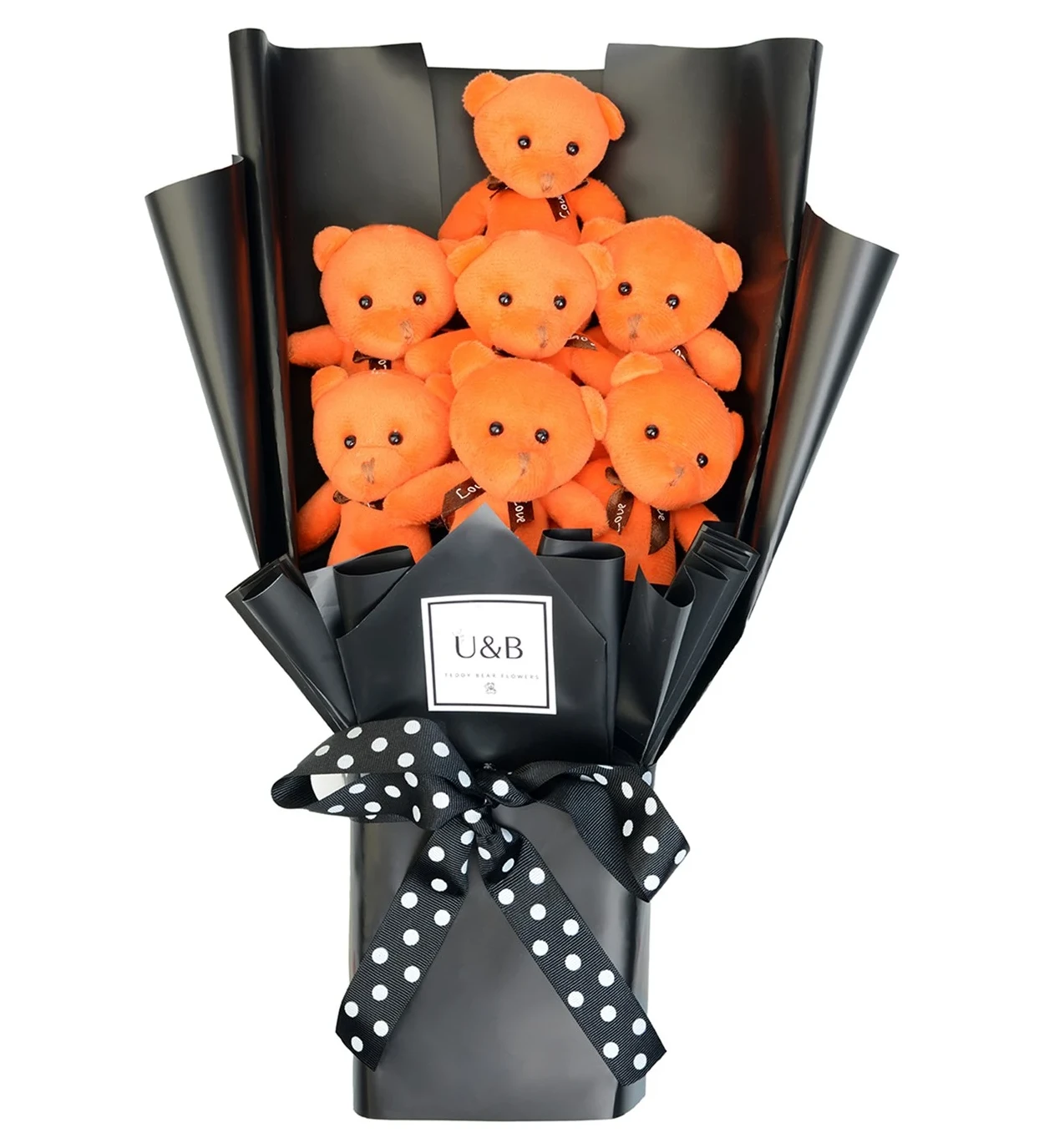 Luxury Orange Teddy Bear Flowers
