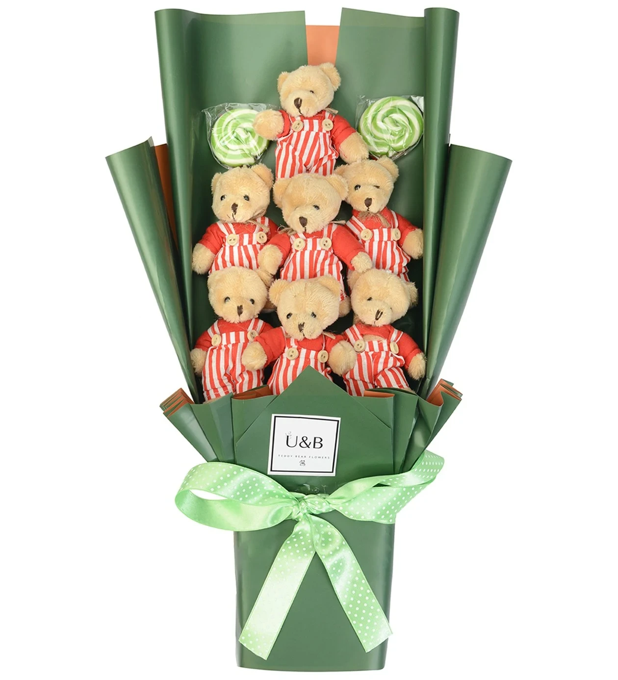 Red Boys Teddy Bear Flowers