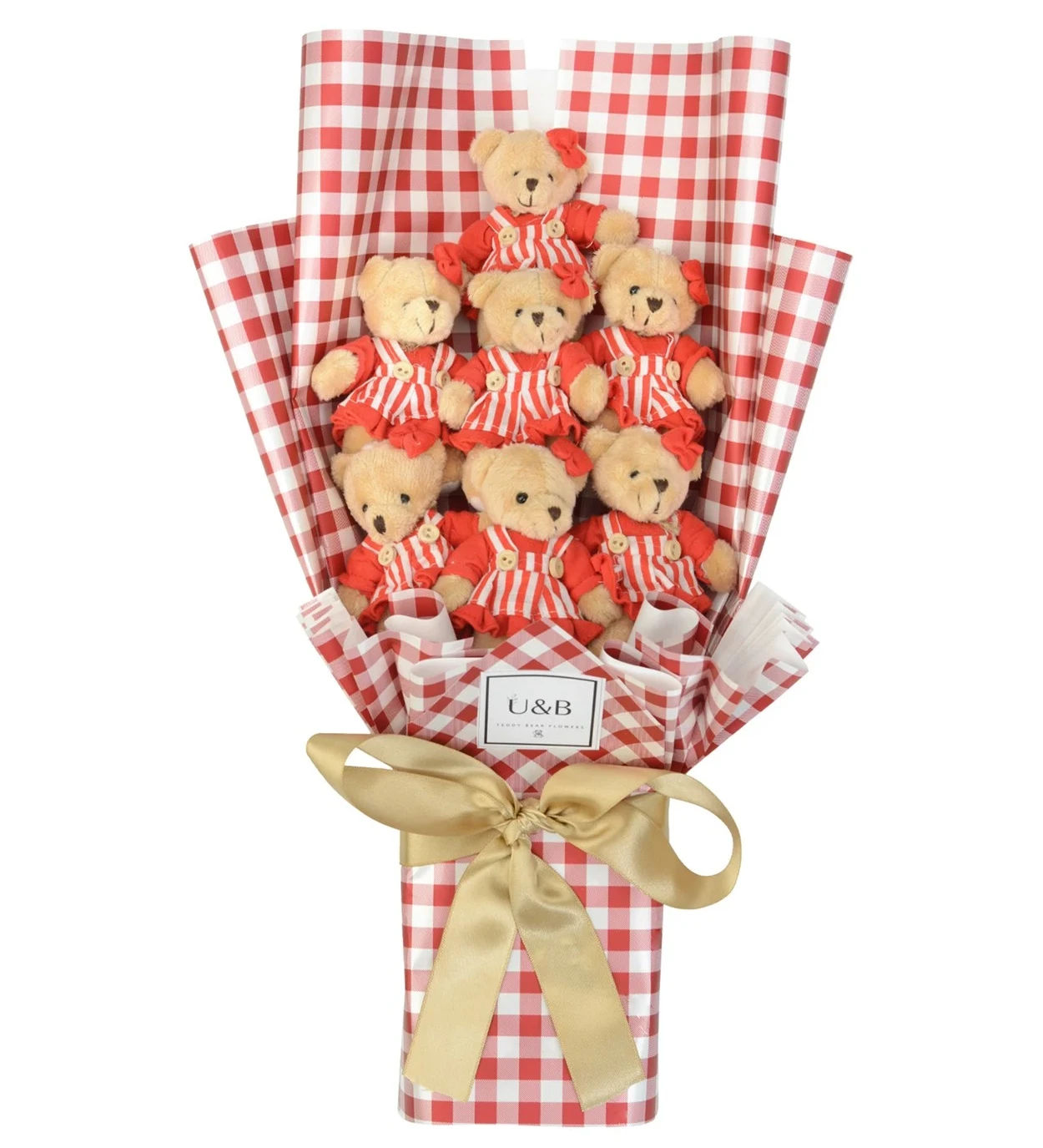 Red Girls Teddy Bear Flowers