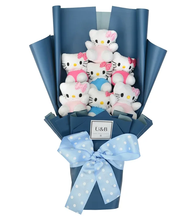 Hello Ktty Teddy Bear Flowers