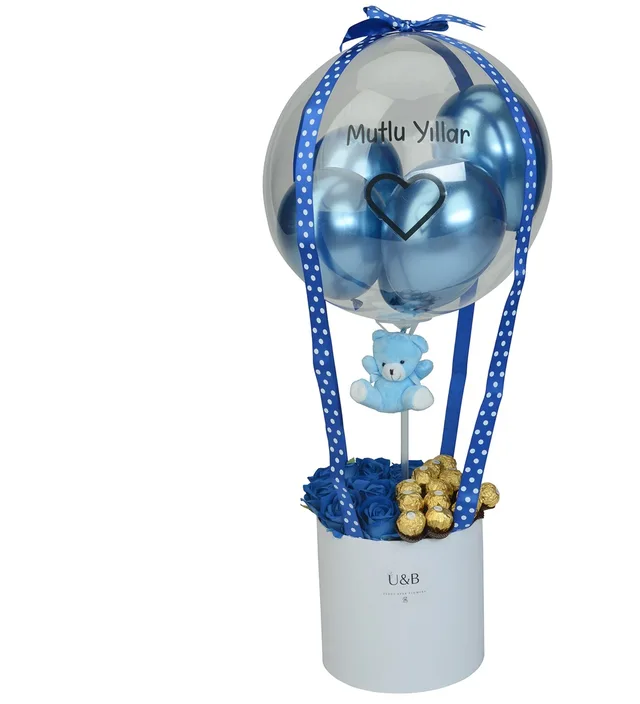 Blue & Chocolate Ballon Box