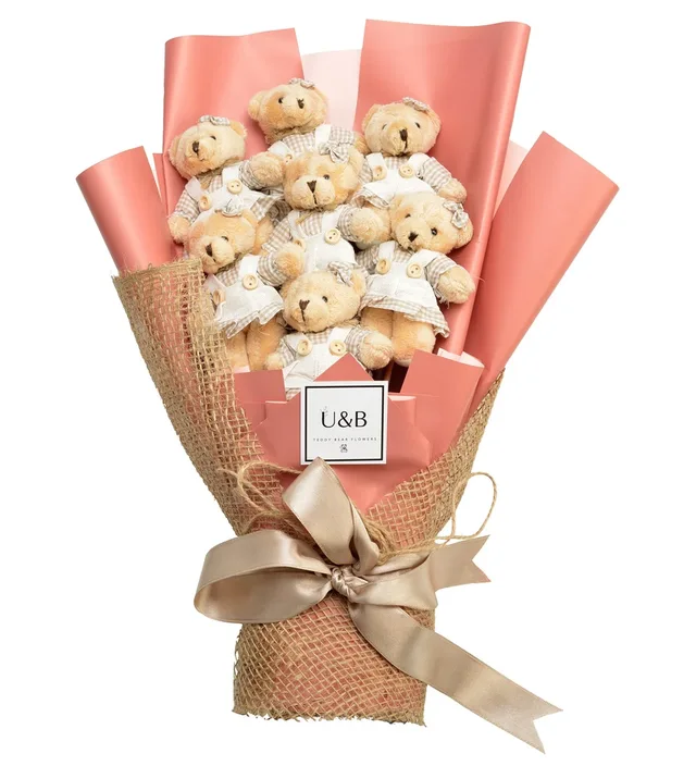 Cute Pink Teddy Bear Flowers