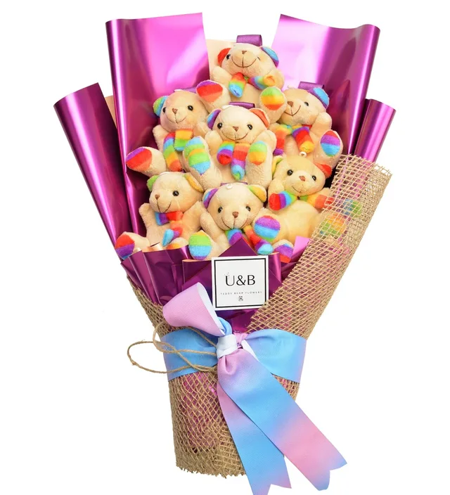Colorful Dreams Teddy Bear Flowers