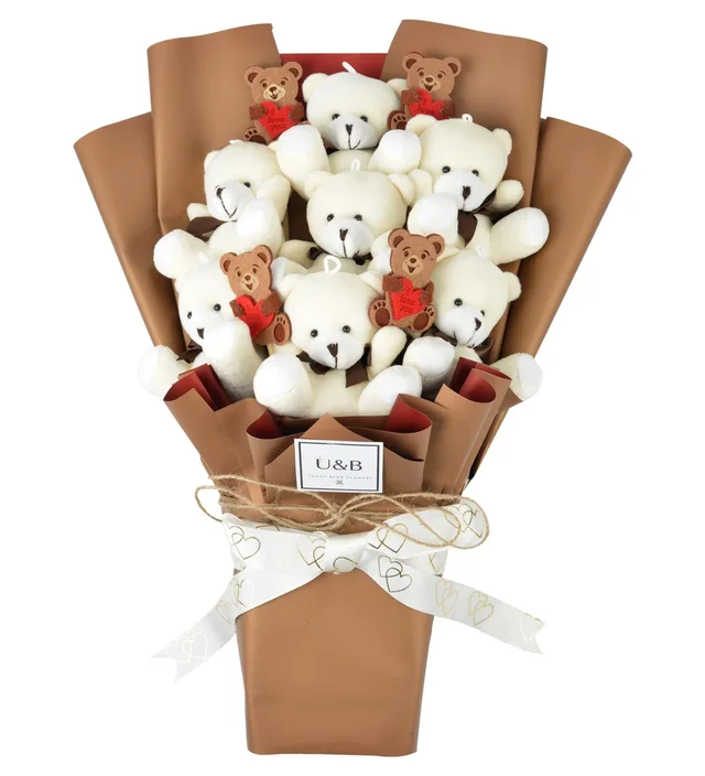 Chocolate Brown Sweet Teddy Bear Flowers