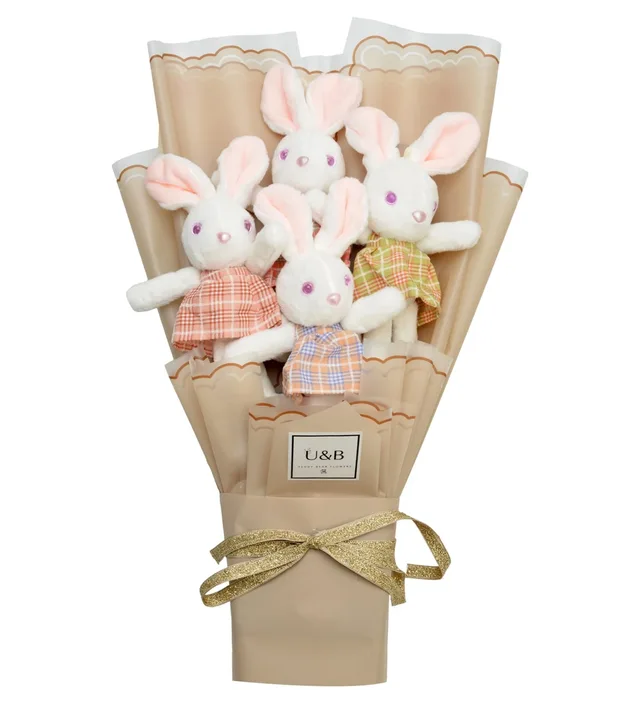 Sweet Bunnies Teddy Bear Flowers