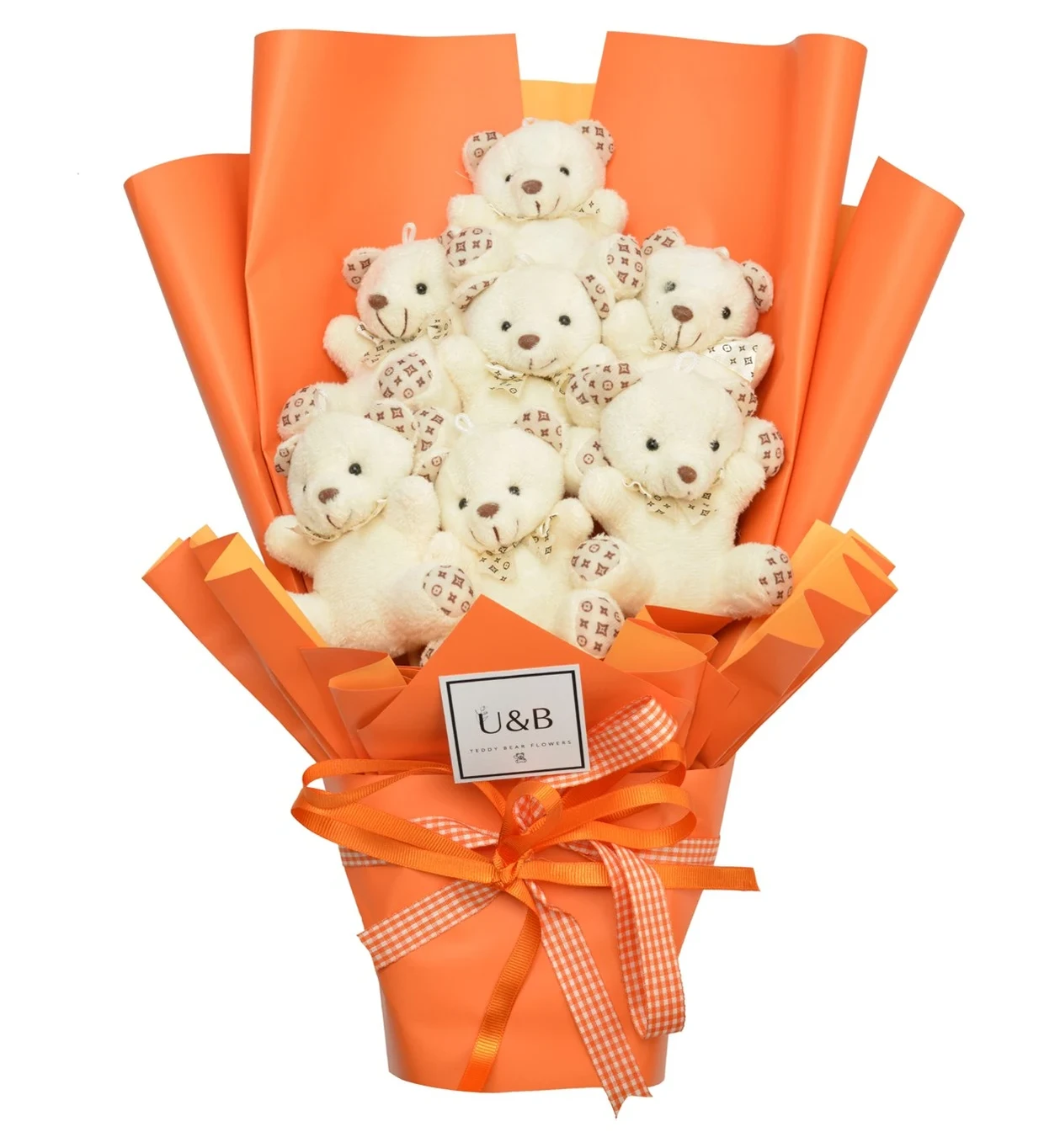 Orange Cheerful Teddy Bear Flowers