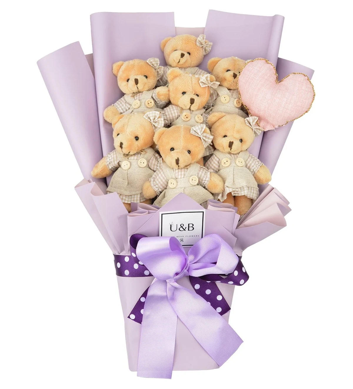 Lilac Cute Teddy Bear Flowers
