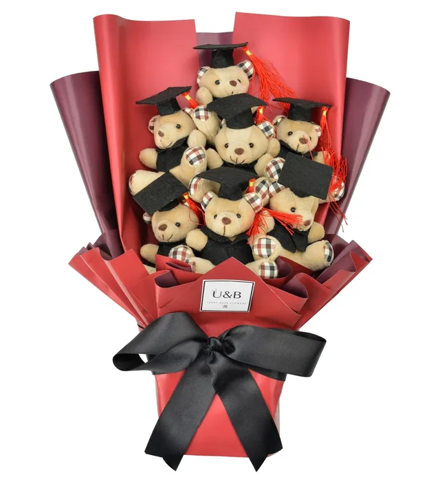 Graduation (Mezuniyet) Teddy Bear Flowers